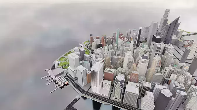 Downtown Manhattan New York 3D model