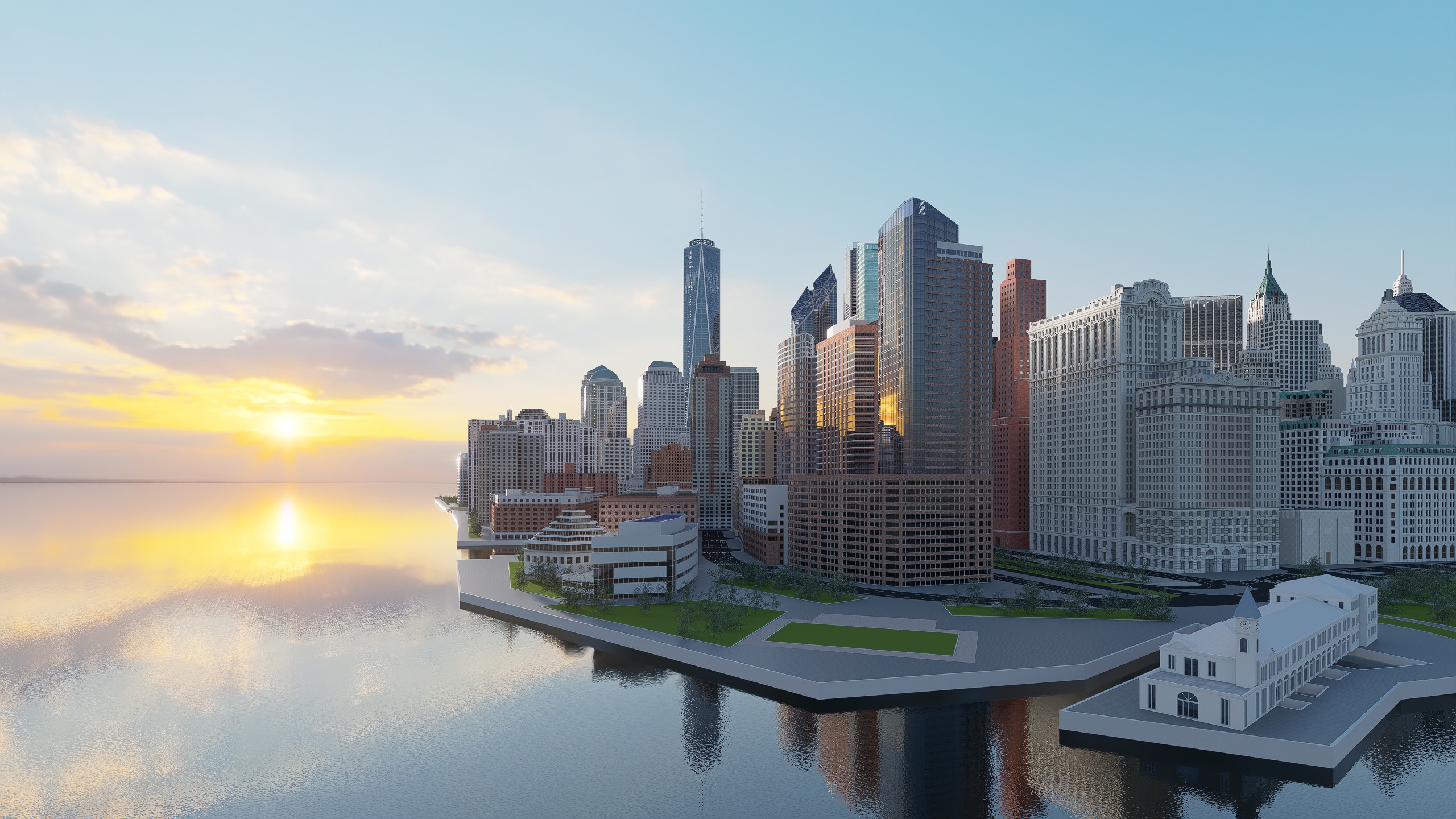 Downtown Manhattan New York 3D model_11