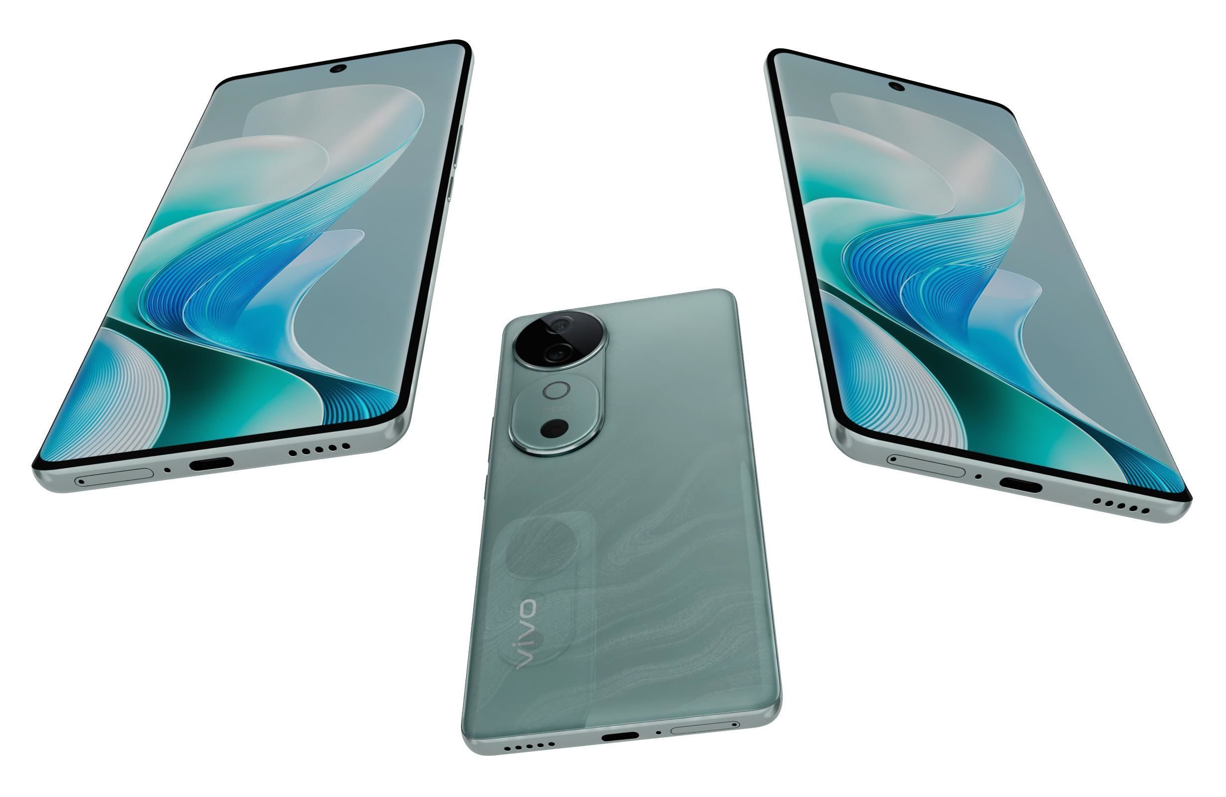 Vivo V40 Blue 3D model_2