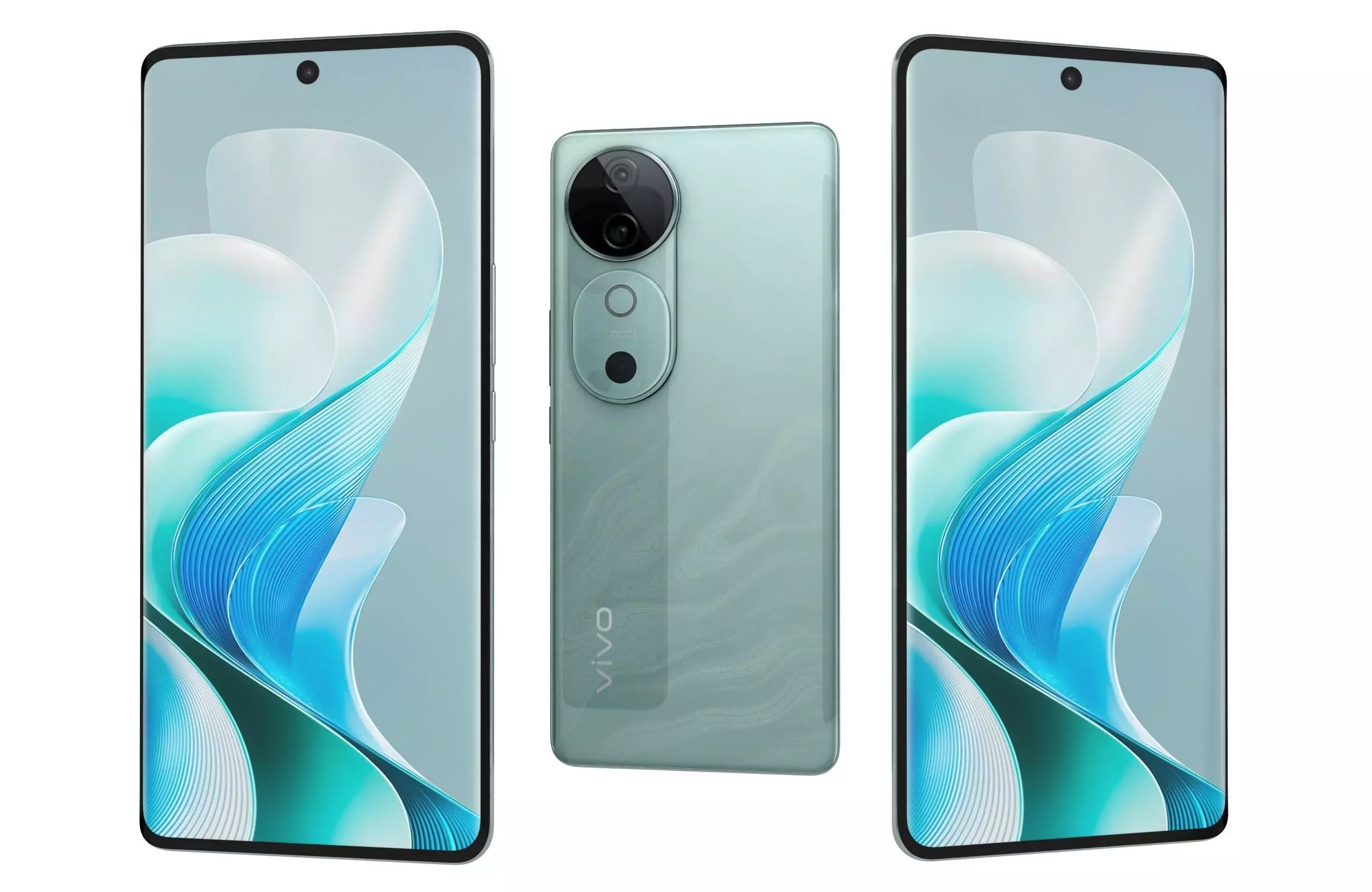 Vivo V40 Blue 3D model_0