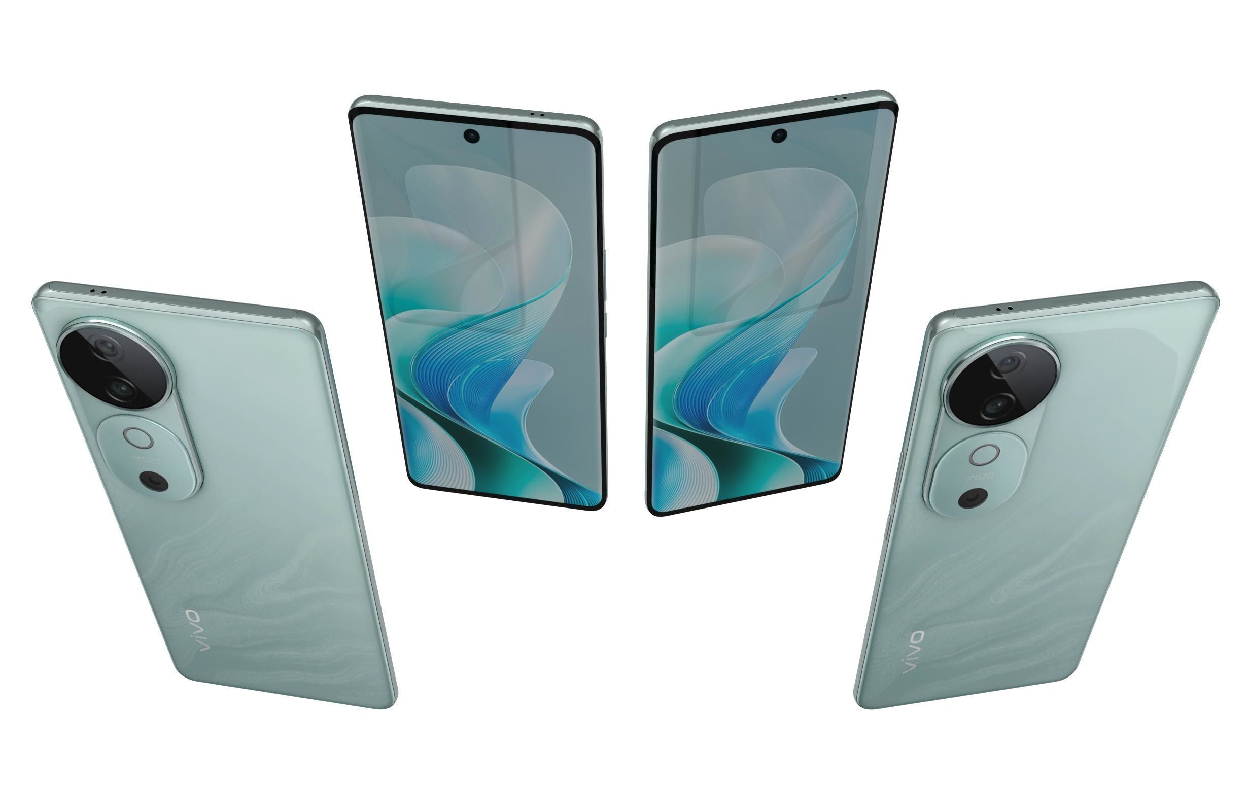 Vivo V40 Blue 3D model_4