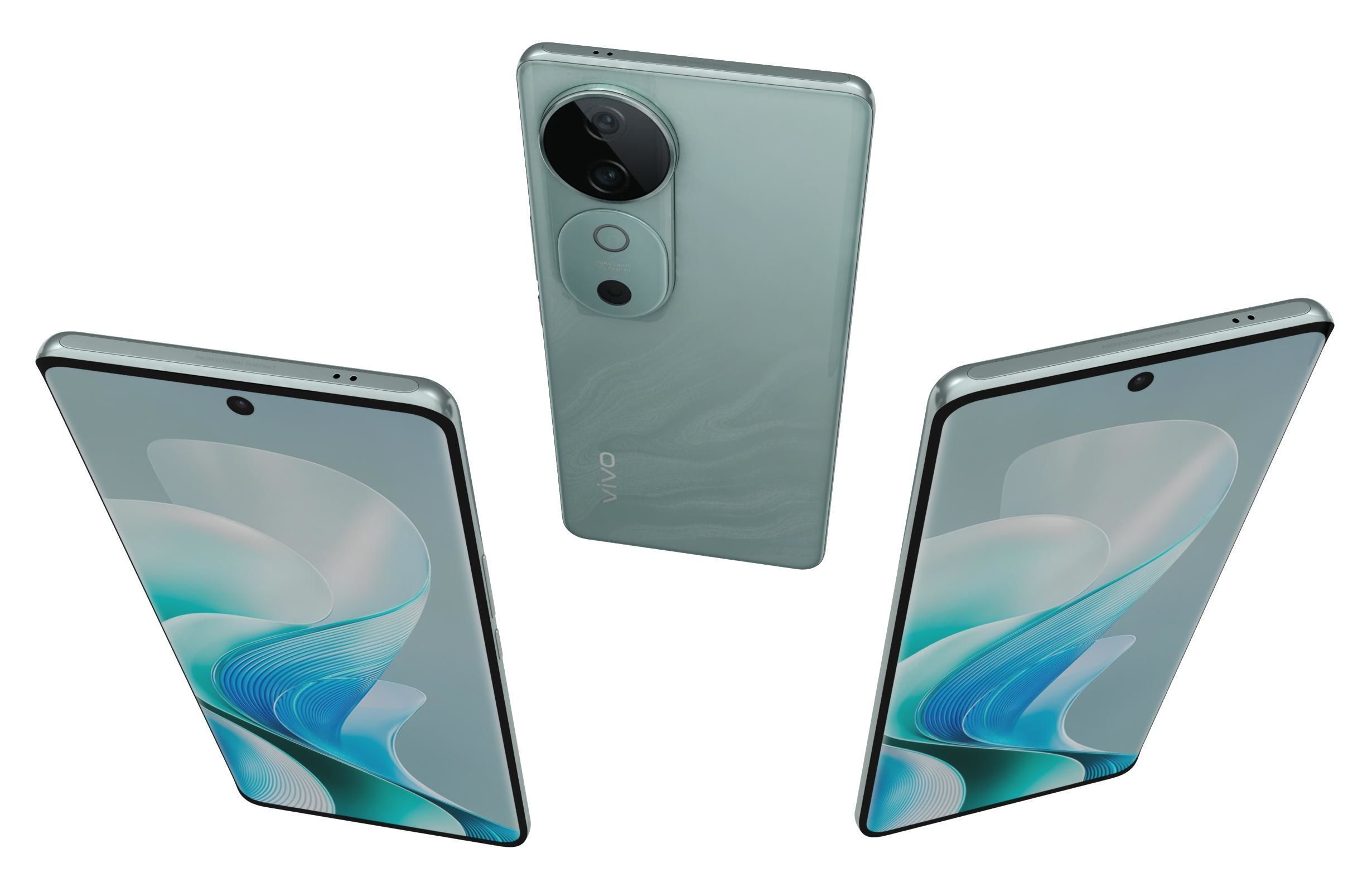 Vivo V40 Blue 3D model_1