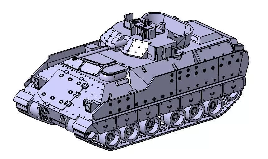 M2A2 Bradley 3D print model_0