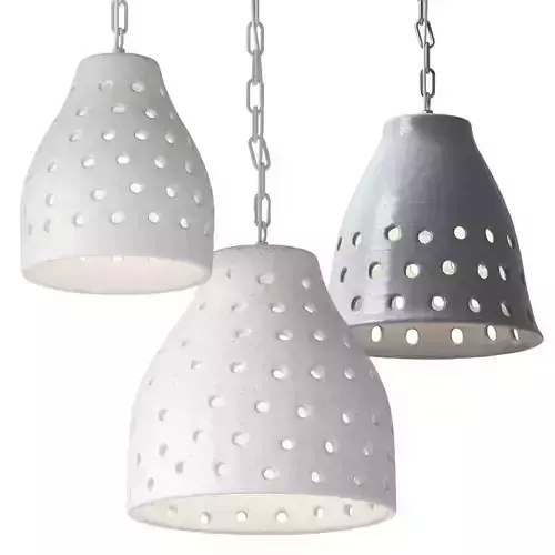 Porous pendant and Tapered Perforated pendant Jamie Young Co