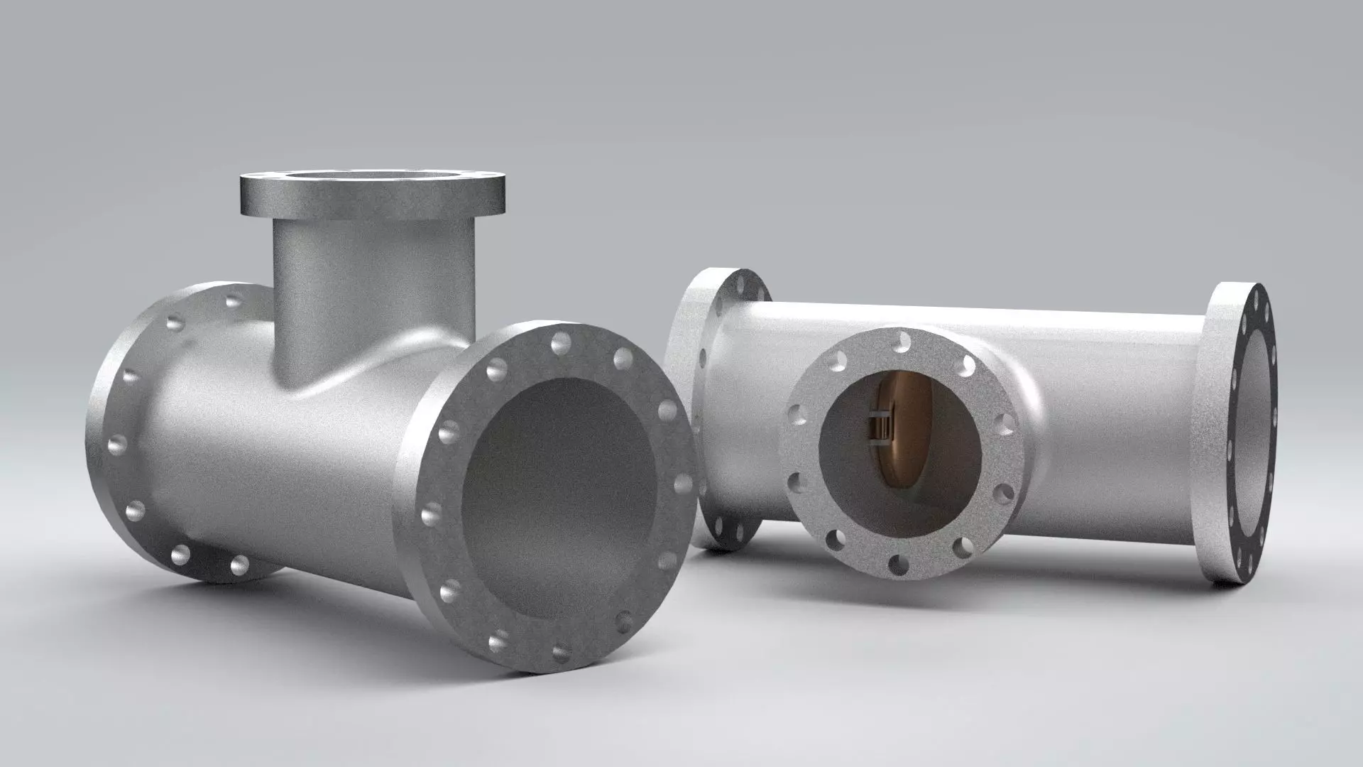 Check Valve Low-poly 3D model_0