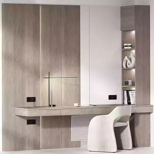 Home office workplace kit Minimal modern furniture