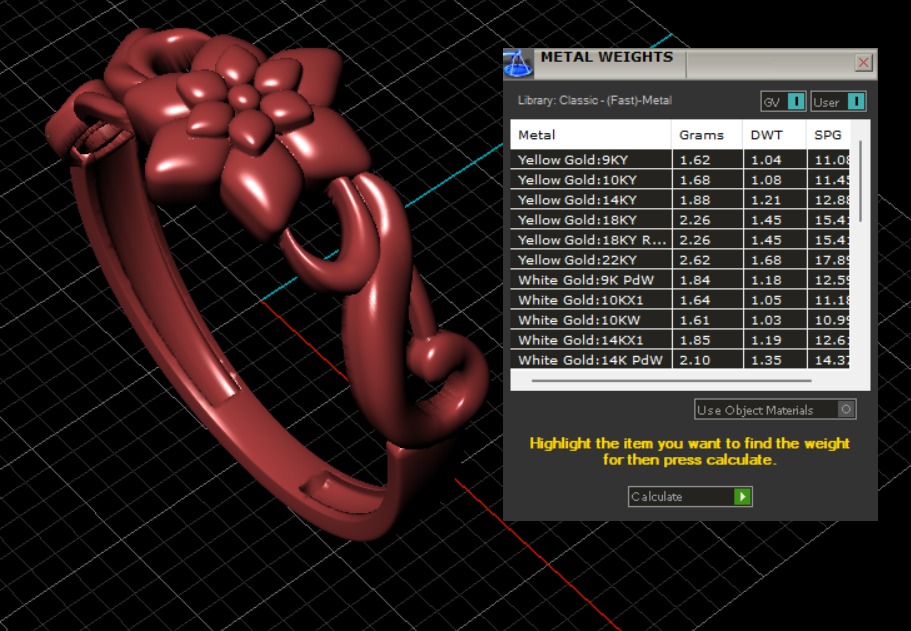 flower ring 3D print model_9