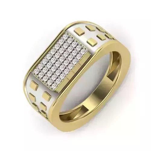 light weight  Yellow gold diamond rings-PR-388 DIA