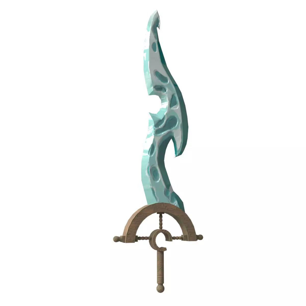 Stylized sea sword Free low-poly 3D model