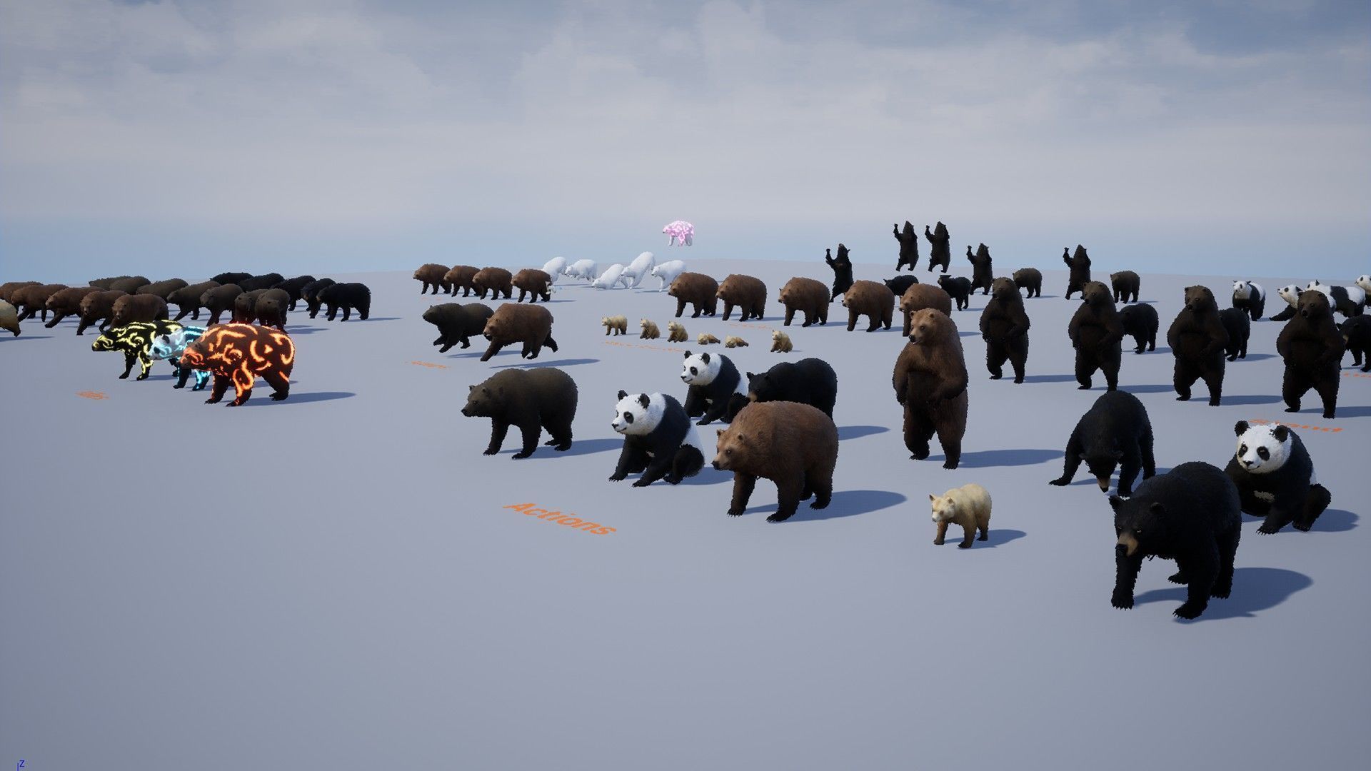 Realistic Bears Low-poly 3D model_25
