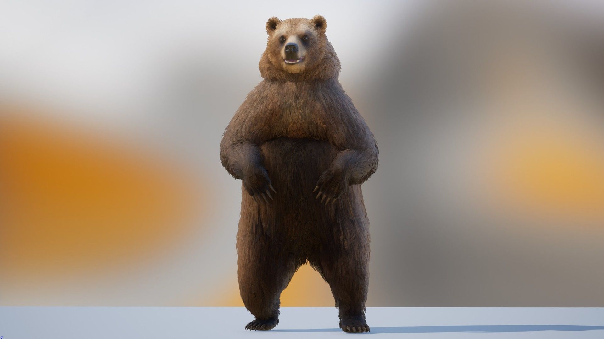 Realistic Bears Low-poly 3D model_27