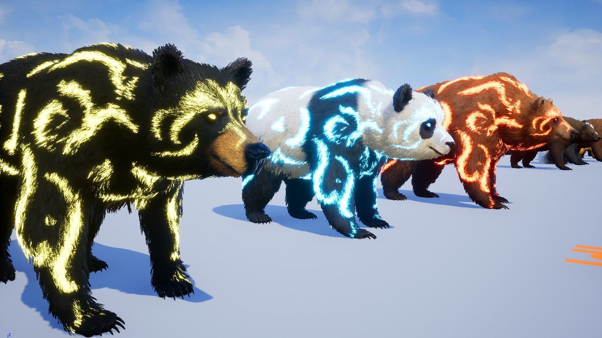 Realistic Bears Low-poly 3D model_6