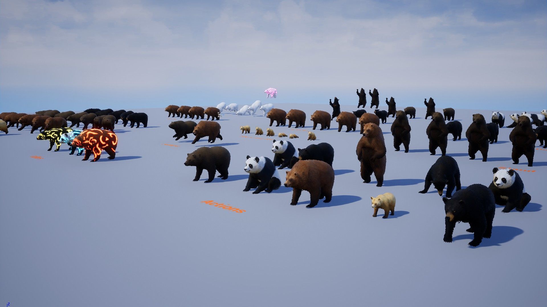 Realistic Bears Low-poly 3D model_17