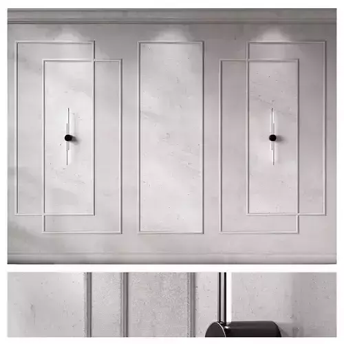 Wall decoration kit with moldings