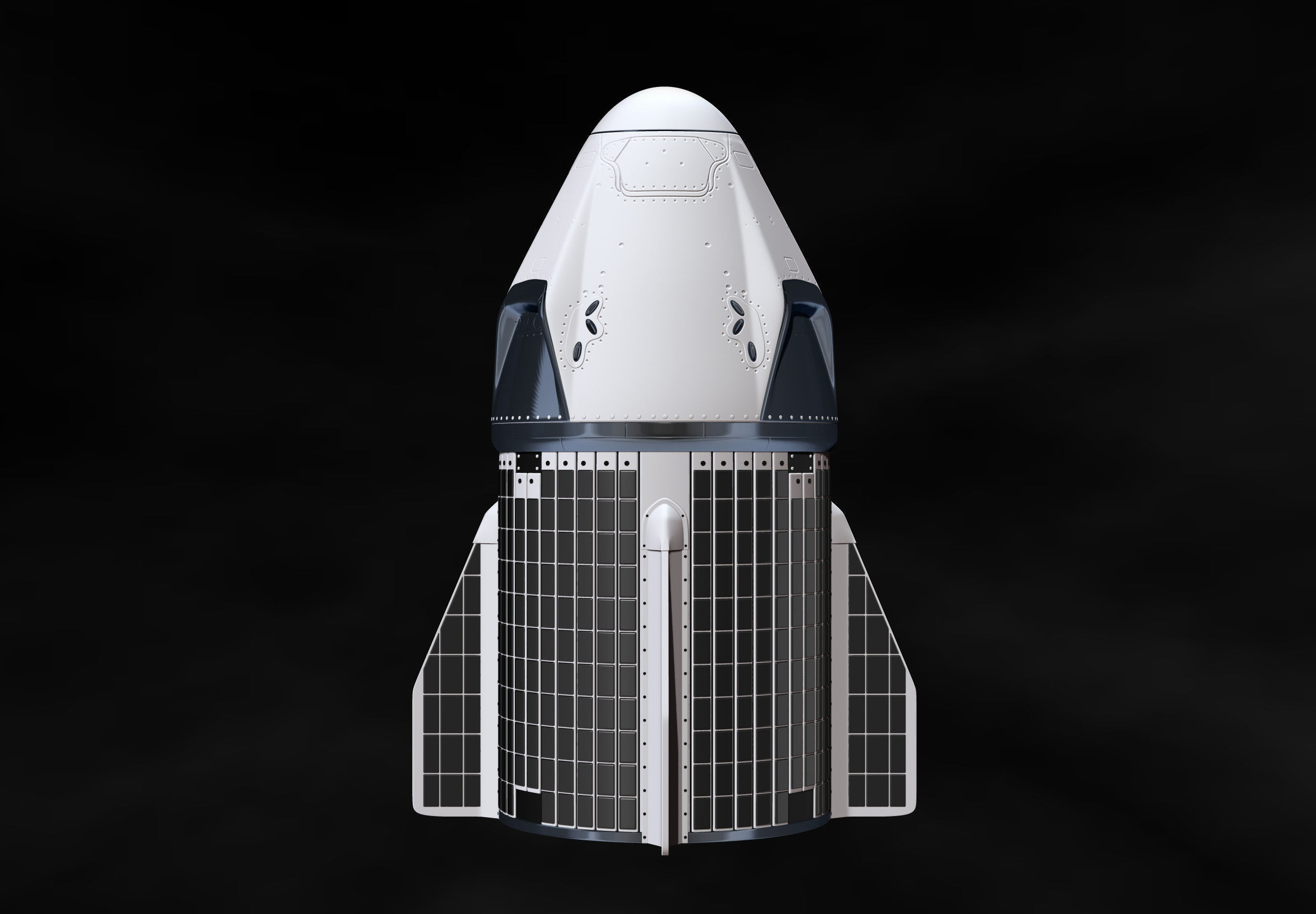 SpaceX Crew Dragon File STL - OBJ for 3D Printing  3D print model_3