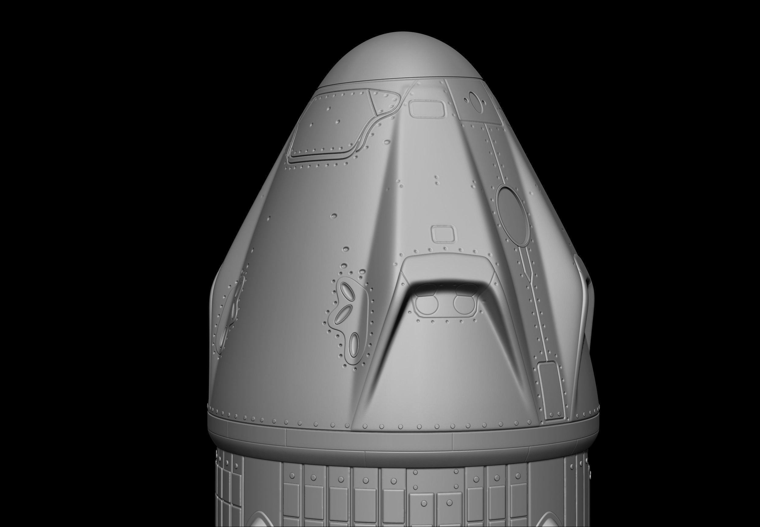 SpaceX Crew Dragon File STL - OBJ for 3D Printing  3D print model_12
