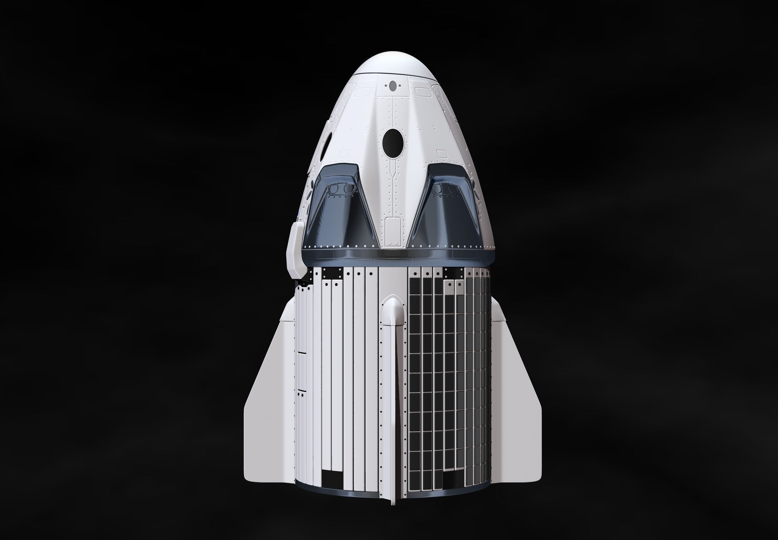 SpaceX Crew Dragon File STL - OBJ for 3D Printing  3D print model_4