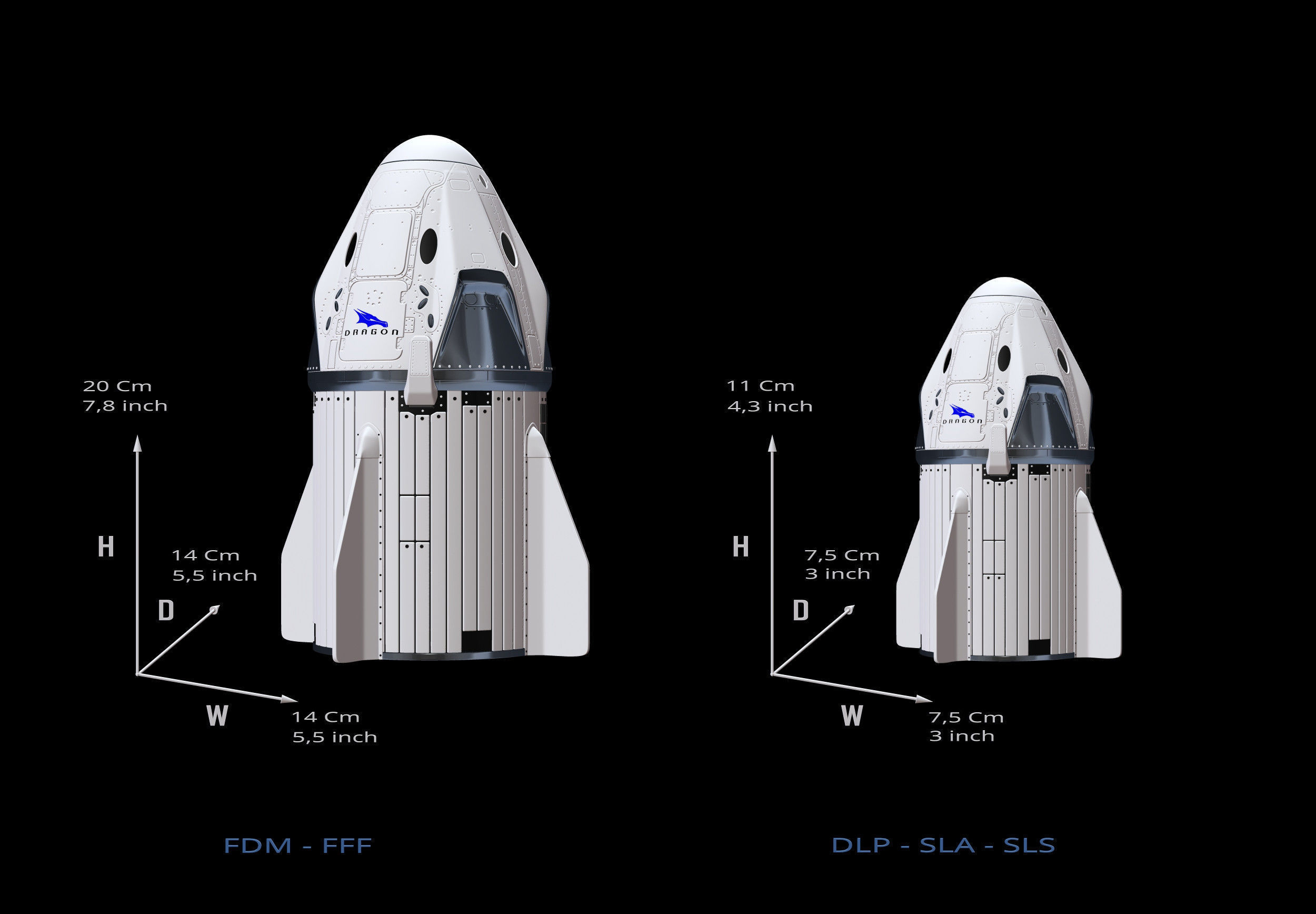 SpaceX Crew Dragon File STL - OBJ for 3D Printing  3D print model_21