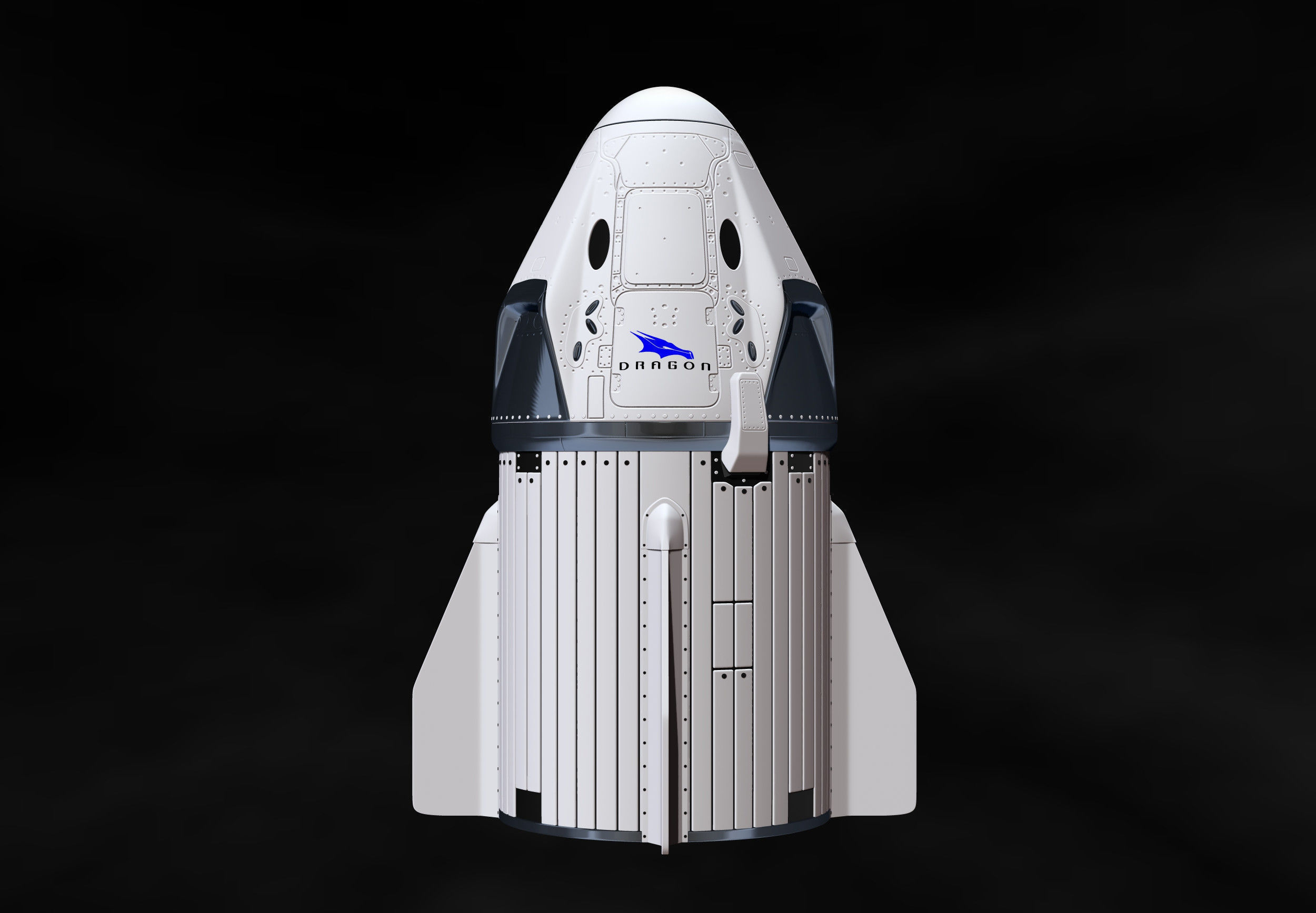 SpaceX Crew Dragon File STL - OBJ for 3D Printing  3D print model_2