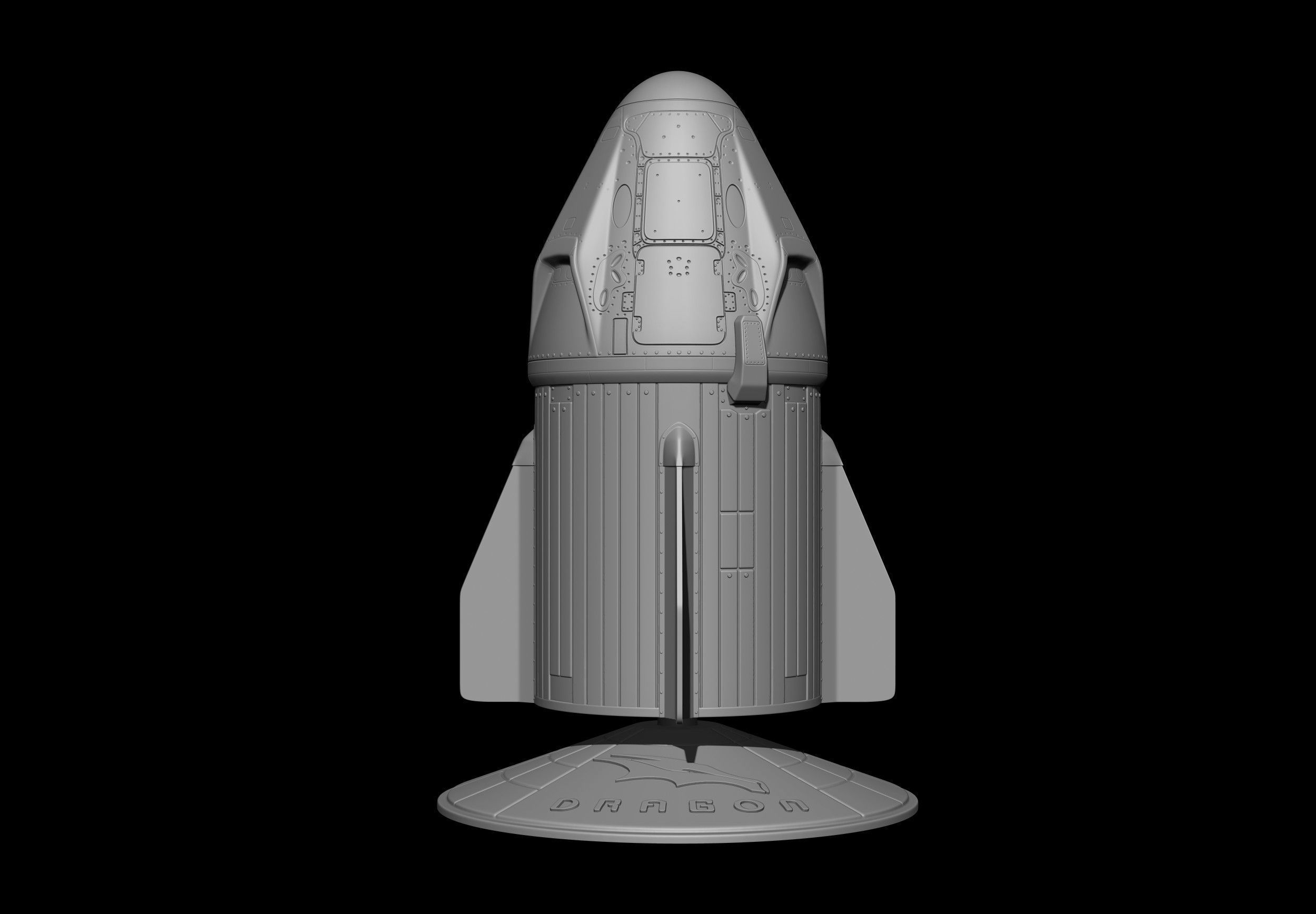 SpaceX Crew Dragon File STL - OBJ for 3D Printing  3D print model_15