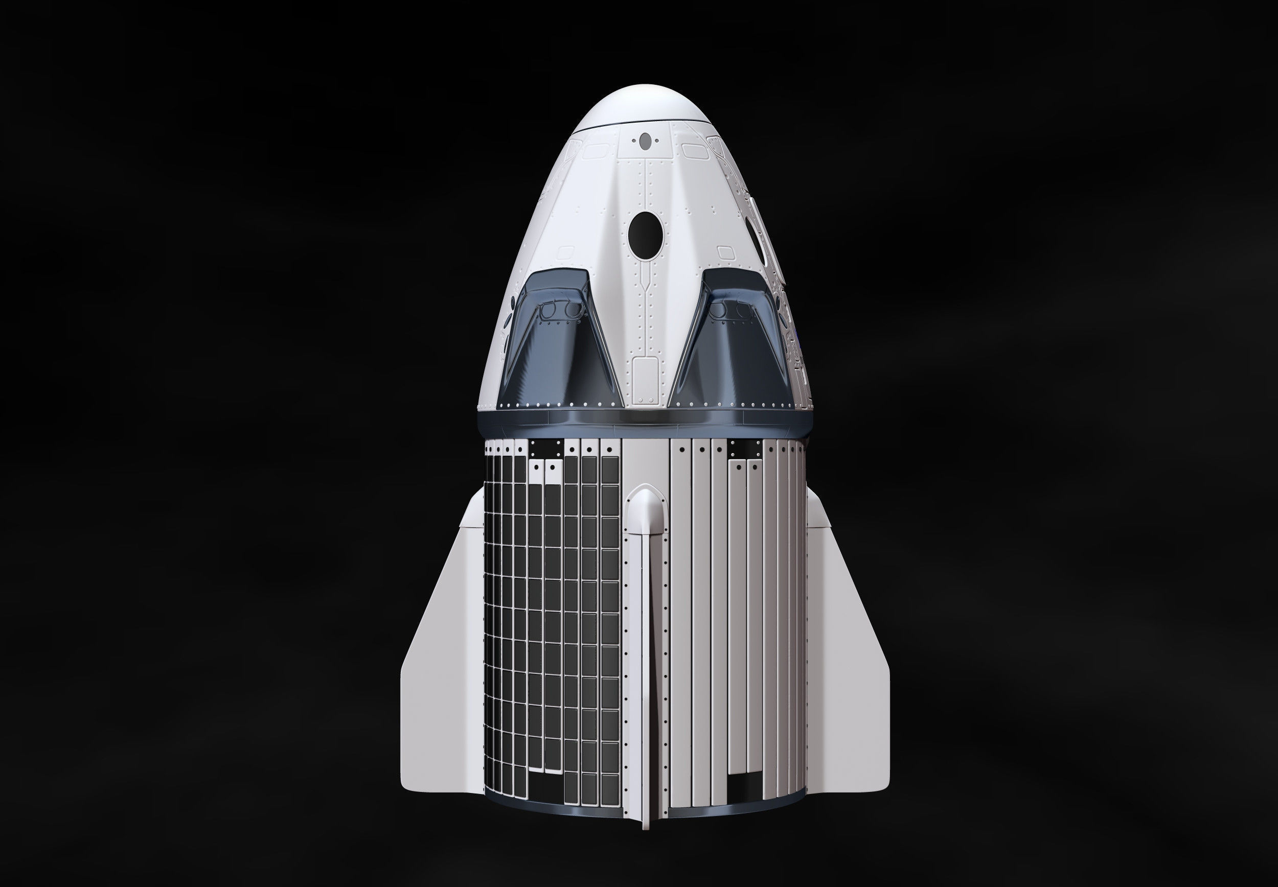 SpaceX Crew Dragon File STL - OBJ for 3D Printing  3D print model_5