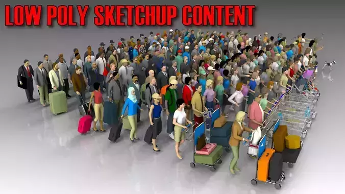 Low Poly People Megapack Low-poly 3D model