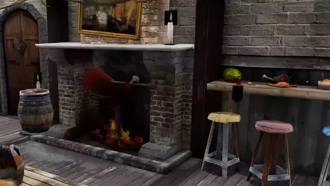  Wooden Tavern 3D Model