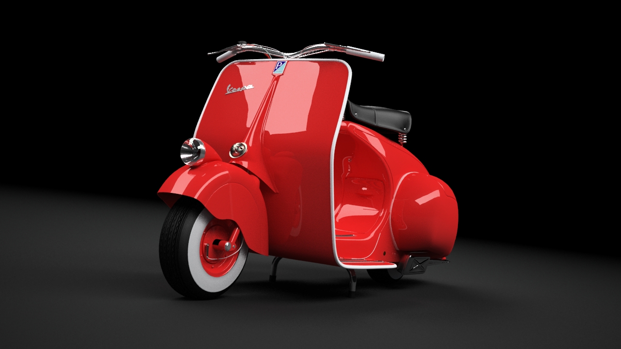 Scooter Vespa 98 1946 3D model_1