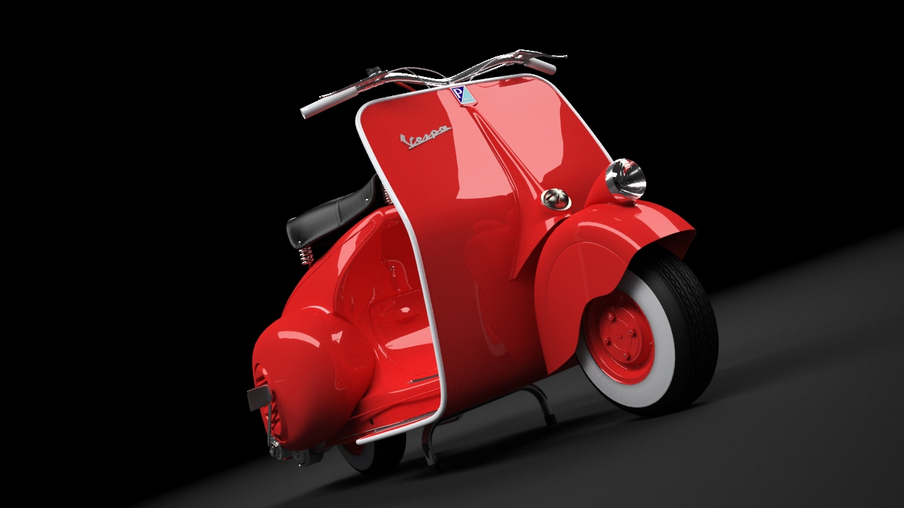 Scooter Vespa 98 1946 3D model_2