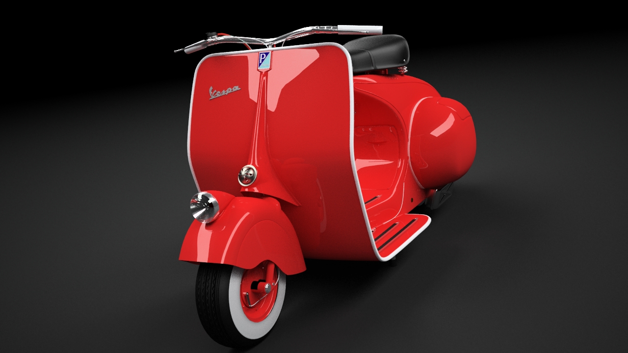 Scooter Vespa 98 1946 3D model_3