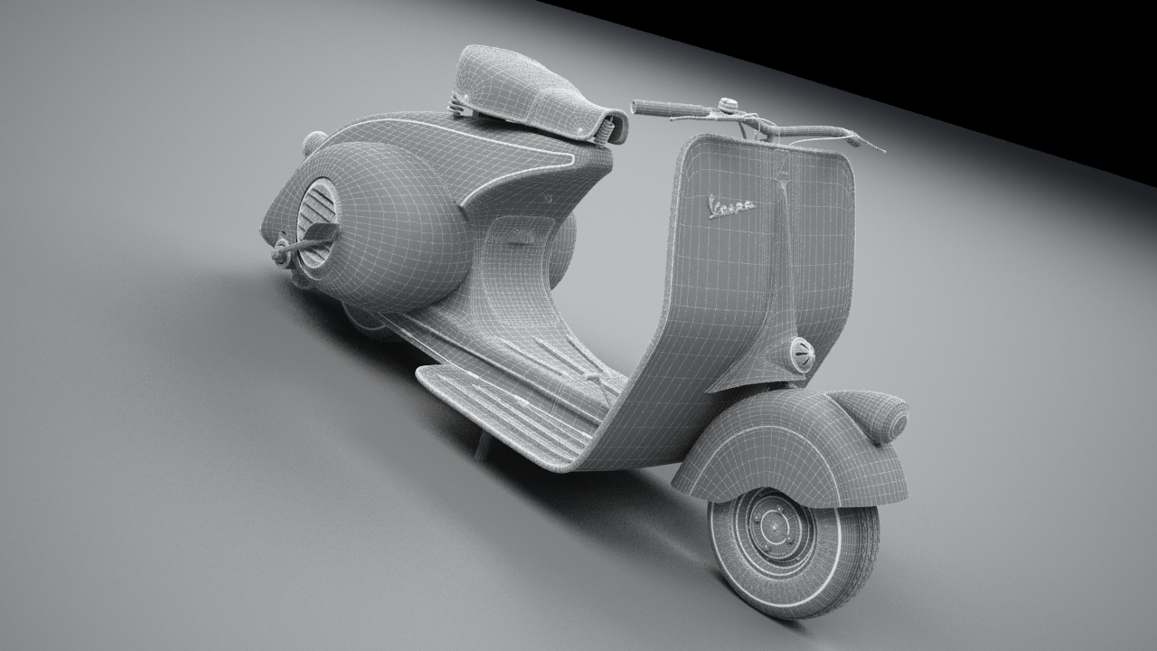 Scooter Vespa 98 1946 3D model_11
