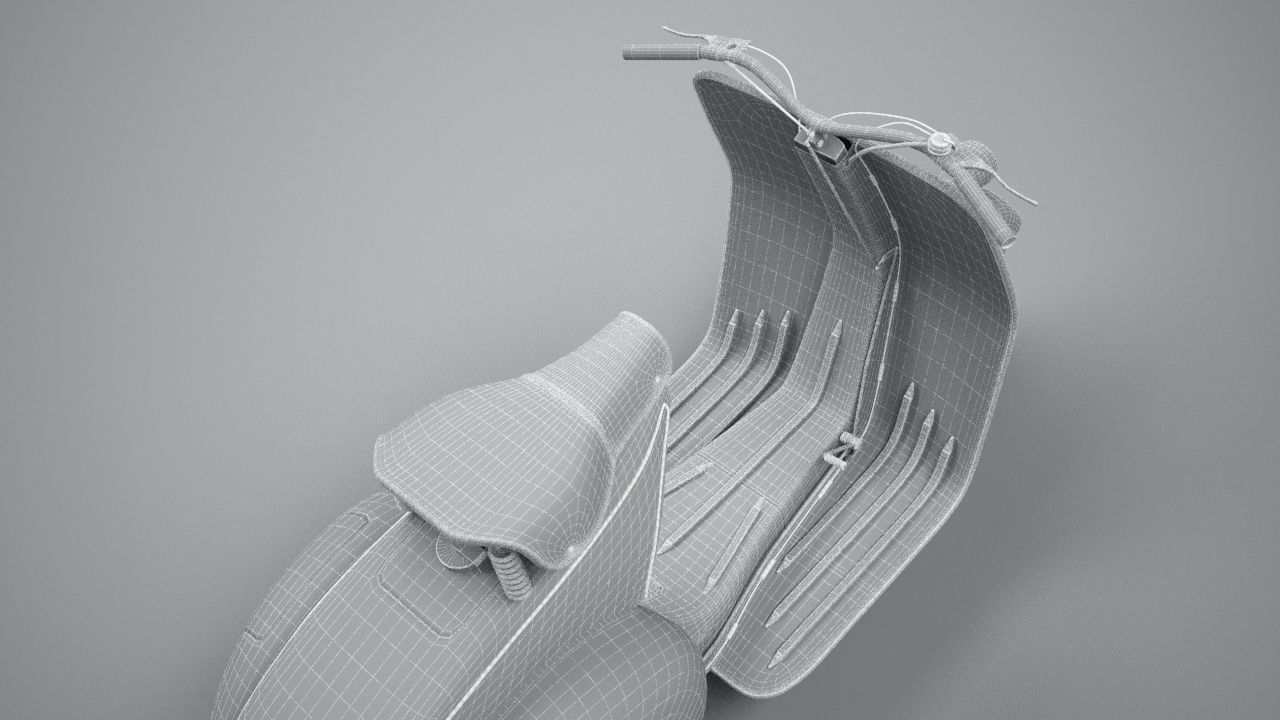 Scooter Vespa 98 1946 3D model_7