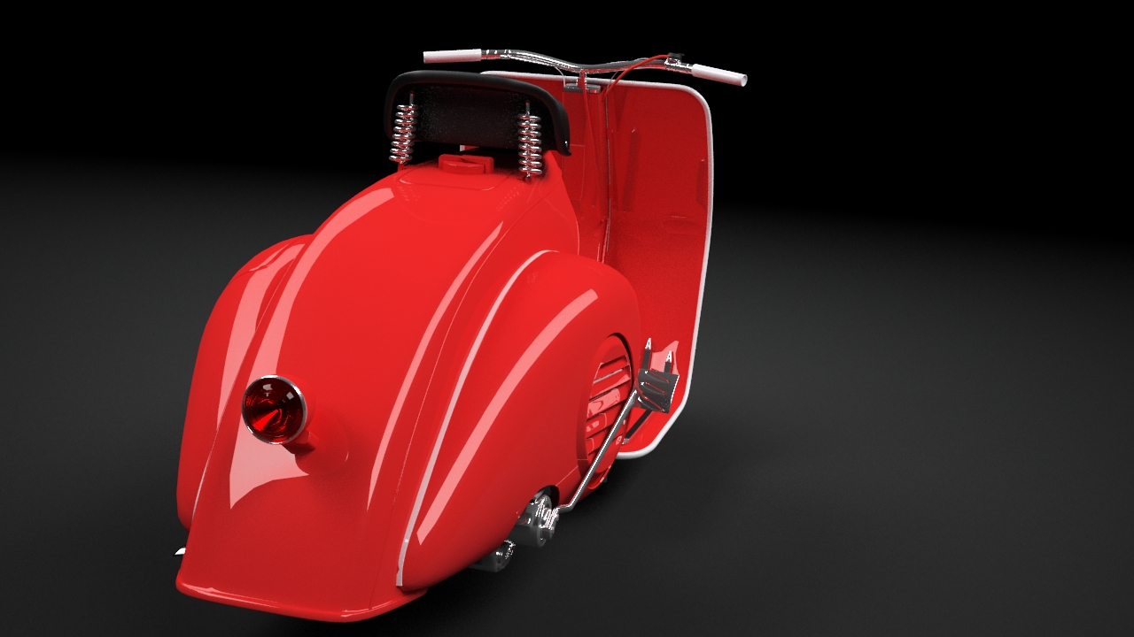 Scooter Vespa 98 1946 3D model_5
