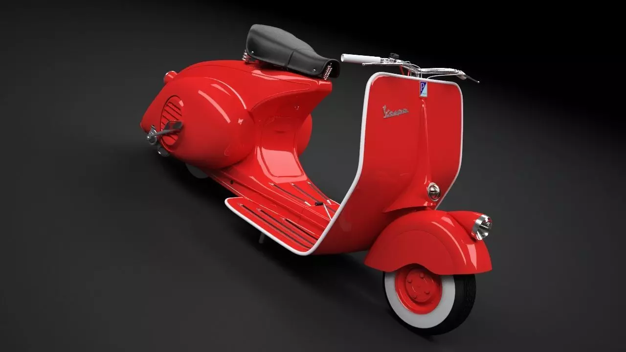 Scooter Vespa 98 1946 3D model_0