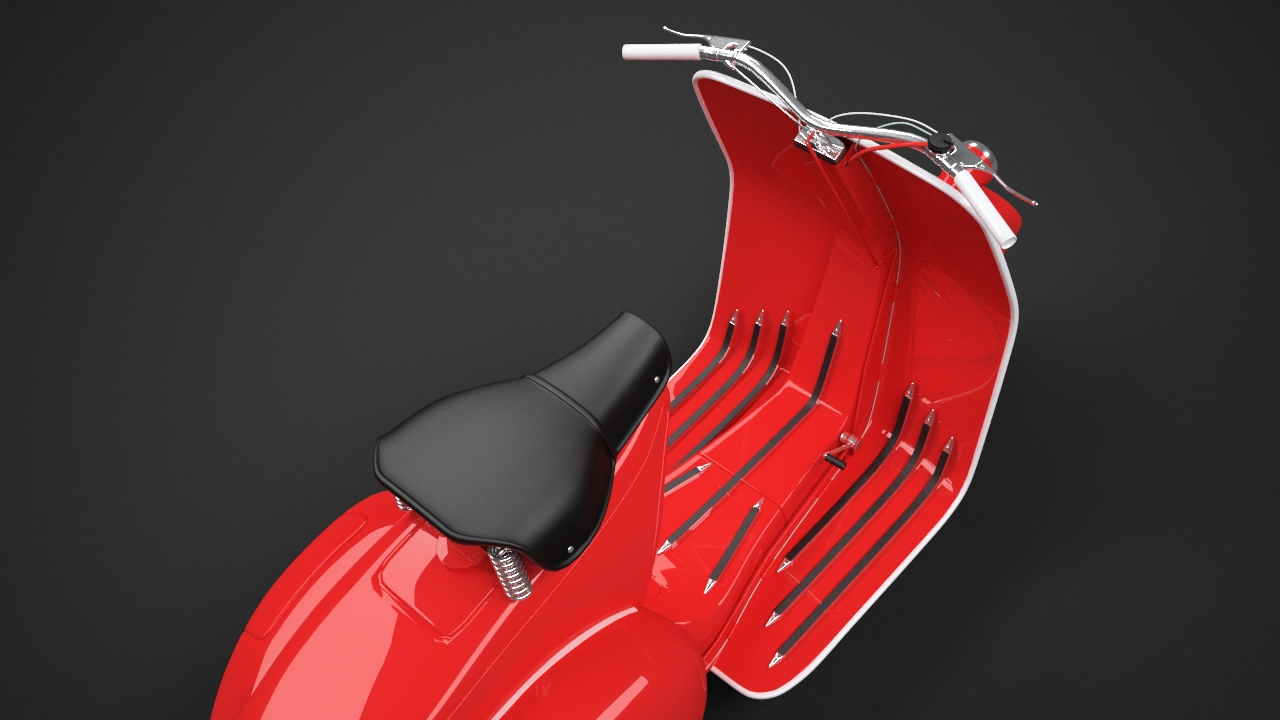 Scooter Vespa 98 1946 3D model_4