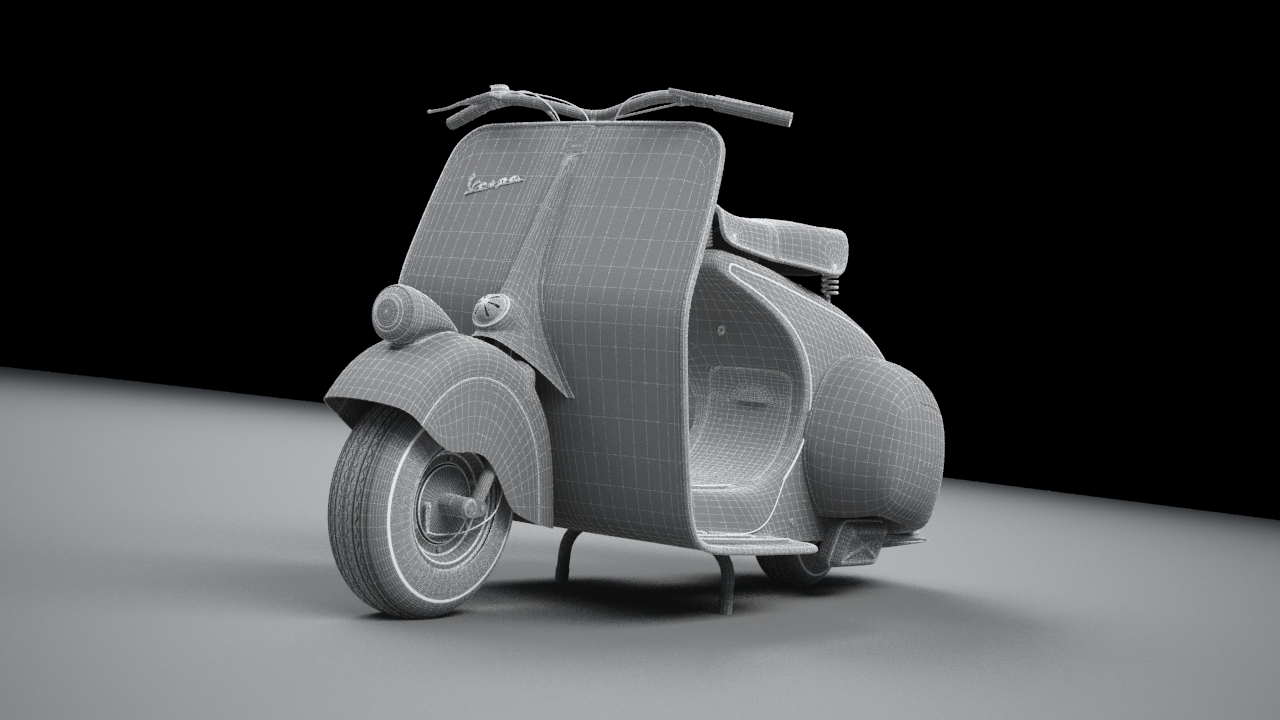 Scooter Vespa 98 1946 3D model_10