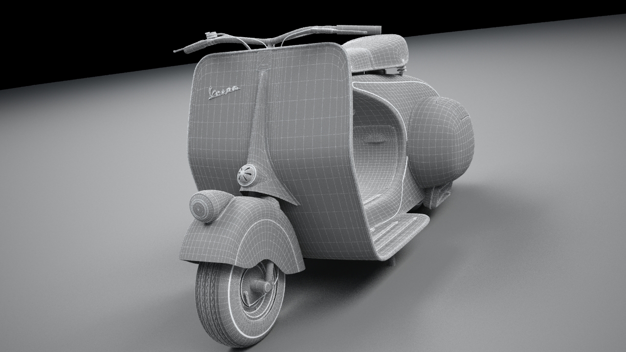 Scooter Vespa 98 1946 3D model_8