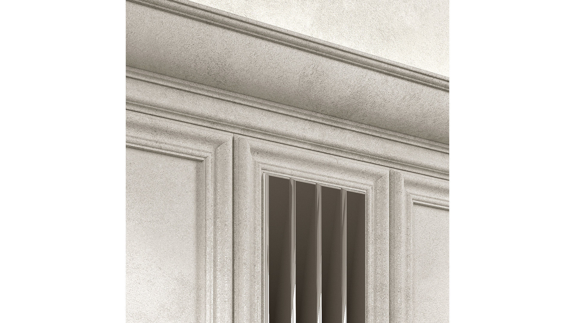 Decorative wall finishes composition Moldings and Mirrors 3D model_1