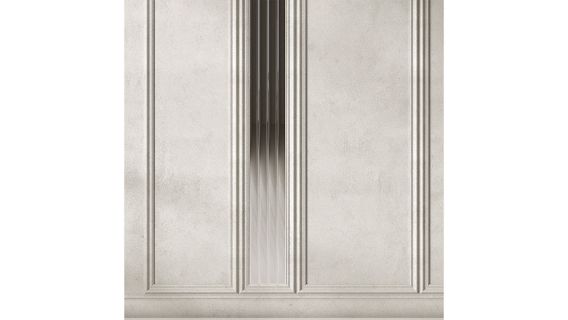 Decorative wall finishes composition Moldings and Mirrors 3D model_4