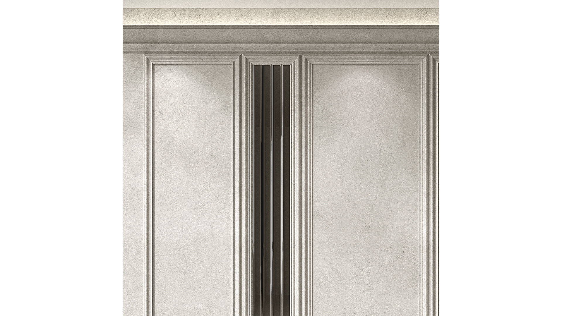 Decorative wall finishes composition Moldings and Mirrors 3D model_2