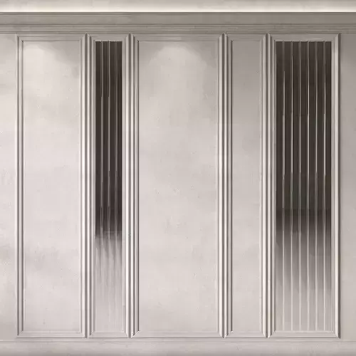 Decorative wall finishes composition Moldings and Mirrors