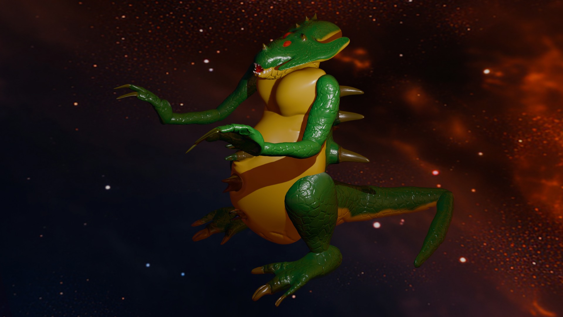 Kraid Low-poly 3D model_3