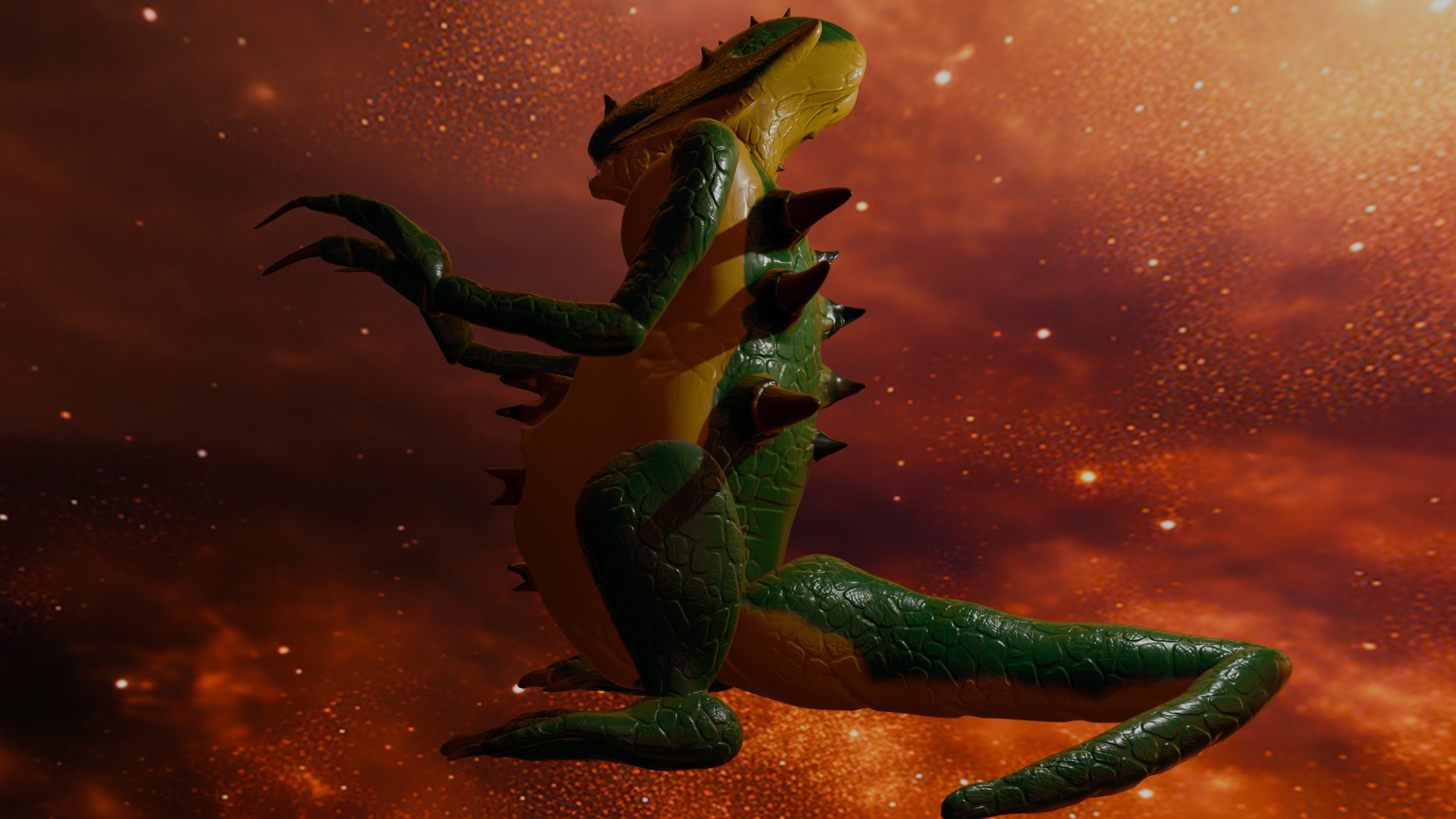 Kraid Low-poly 3D model_1