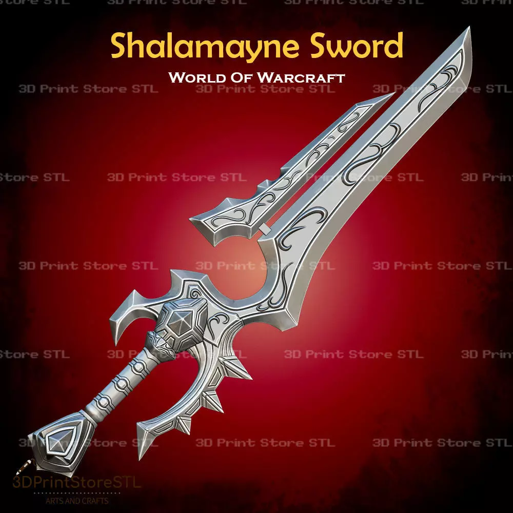 Shalamayne Sword Cosplay World Of Warcraft - STL File 3D print model_0