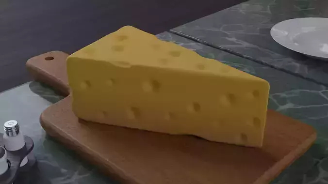 High-poly Piece of Cheese