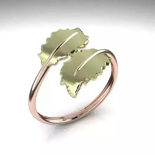 Leaf Ring 6 3D print model