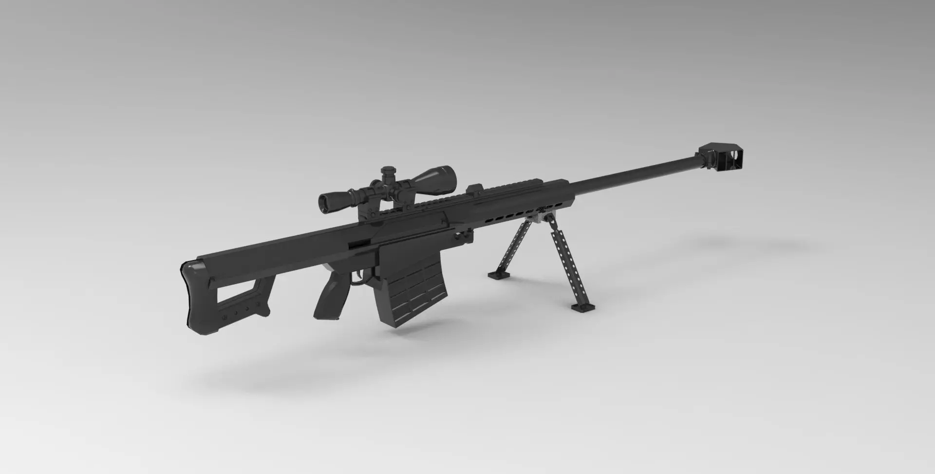 Sniper Rifle Barrett 3D model