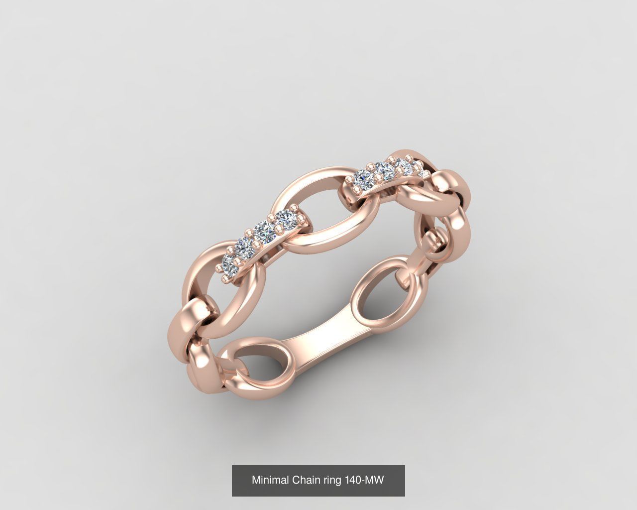 Minimal light weight diamond rings 3D Model Collection_9