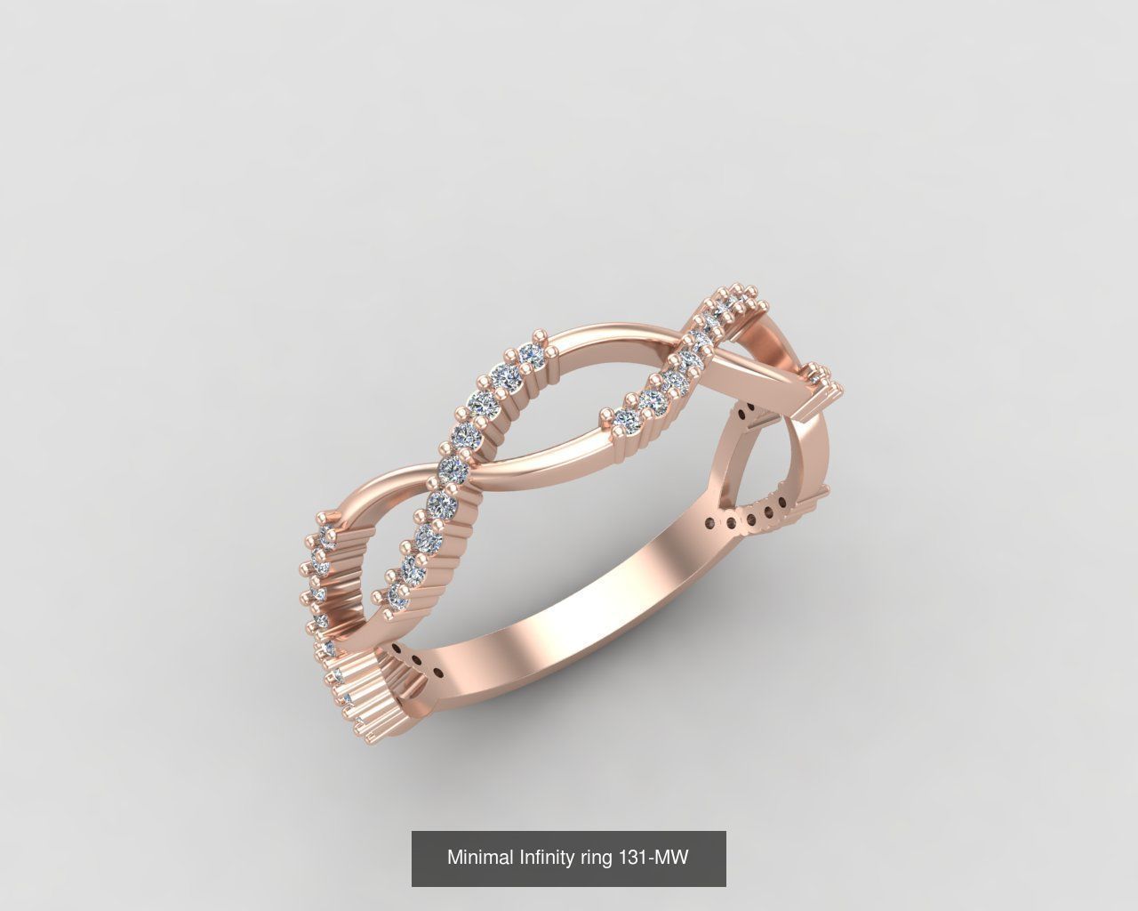 Minimal light weight diamond rings 3D Model Collection_19