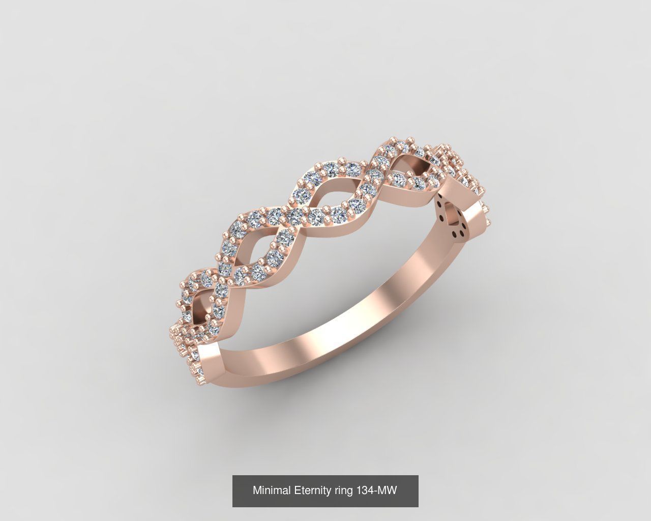 Minimal light weight diamond rings 3D Model Collection_18